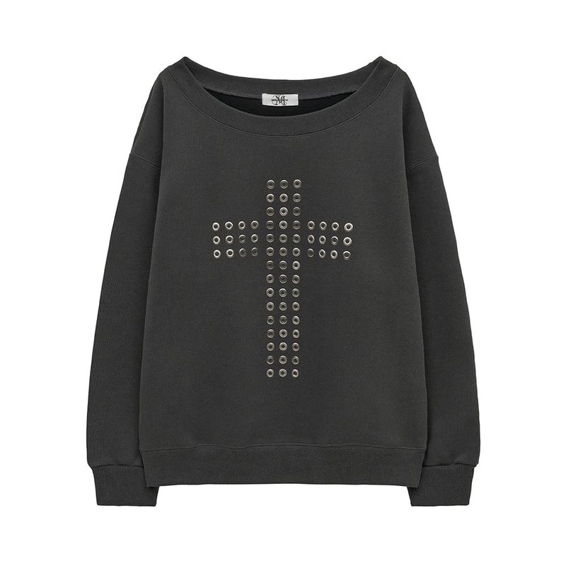 MIDNIGHT MOVE（ミッドナイトムーブ）の「ey cross mtm (dark grey)（Tops）」