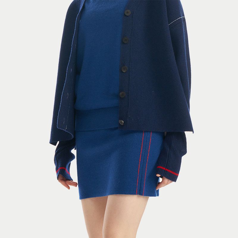 JE NE SAIS QUOI ENSEMBLE(ジュヌセクワアンサンブル)の「MINI SKIRT_NAVY(Skirts)」