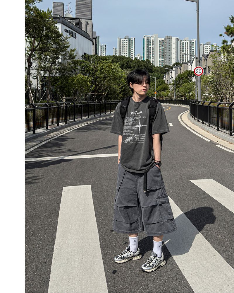 RUBINE 7‑PART CARGO BERMUDA PANTS