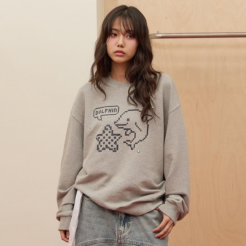 Pixel Star Dolphin Sweatshirt