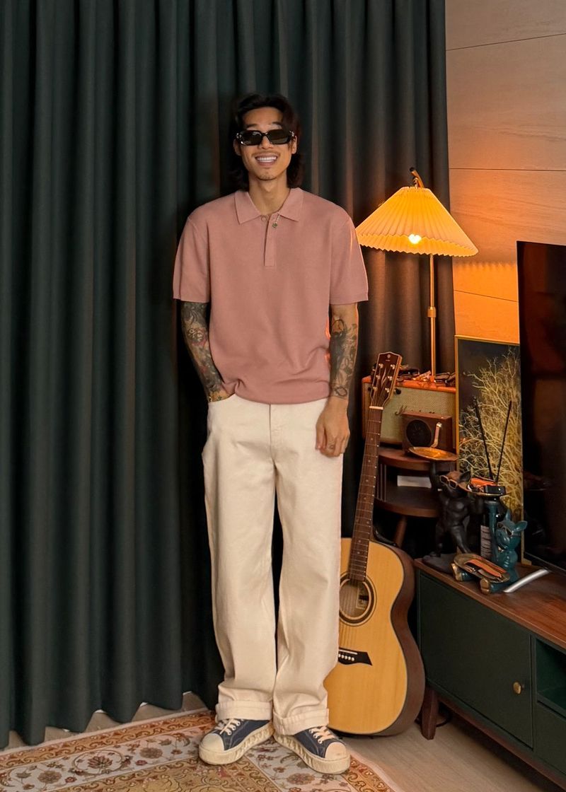 Semi-wide cotton pants 5COLOR