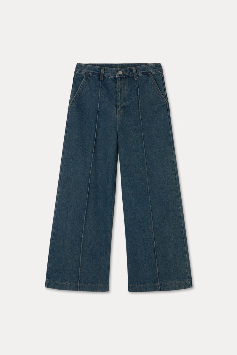 Pintuck Wide Denim_Blue