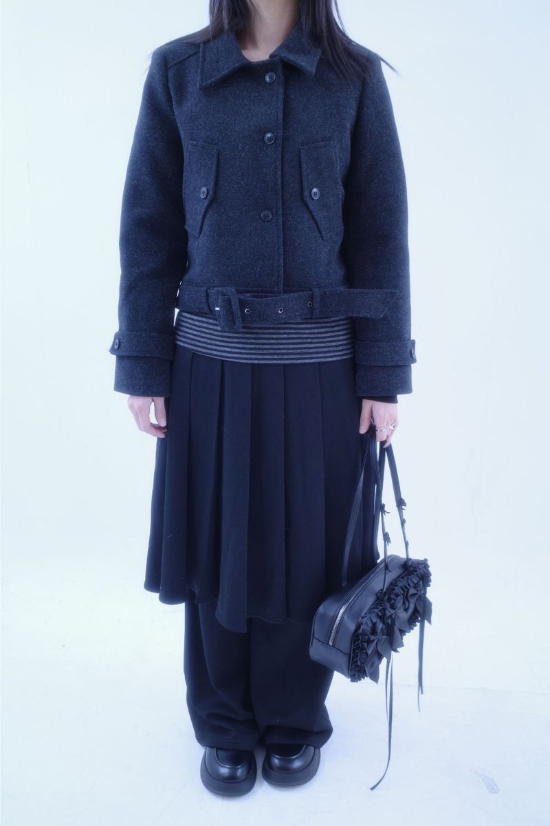 Zero belt short coat (2color)