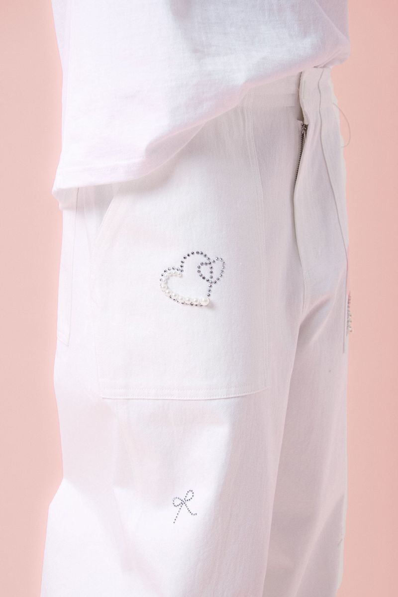 Shimmer Balloon Pants [Ivory]