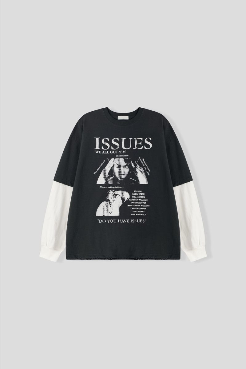 Issue Layered Color-Blocked Oversized Long Sleeve