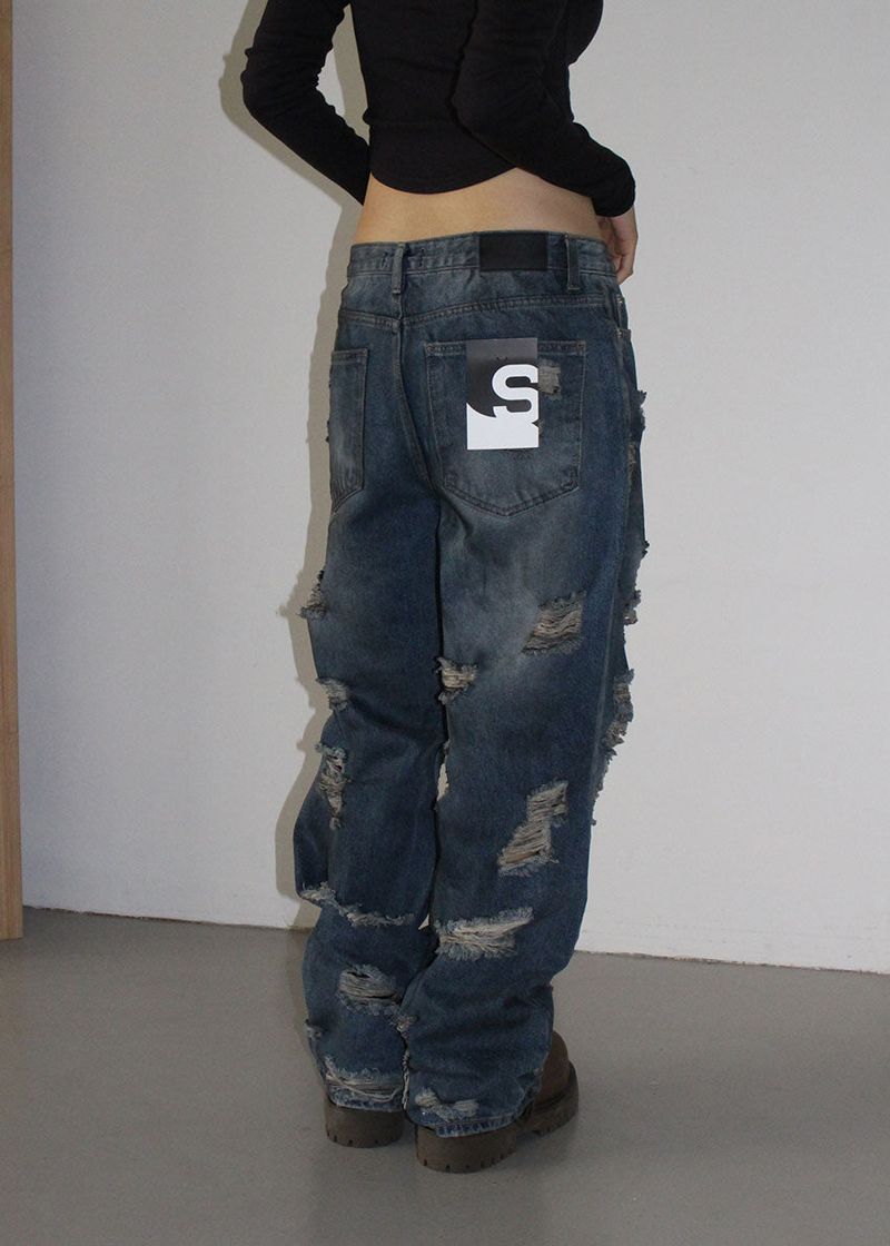 DAMAGE DIRTY DENIM