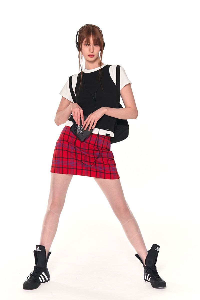 ORIGINAL MINI CHECK SKIRT (RED)