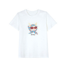Beaded Glasses Graphic Crew Neck T-Shirt