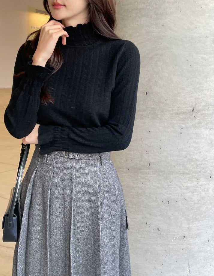 Seca Smoke Brushed Lace Polar Knit