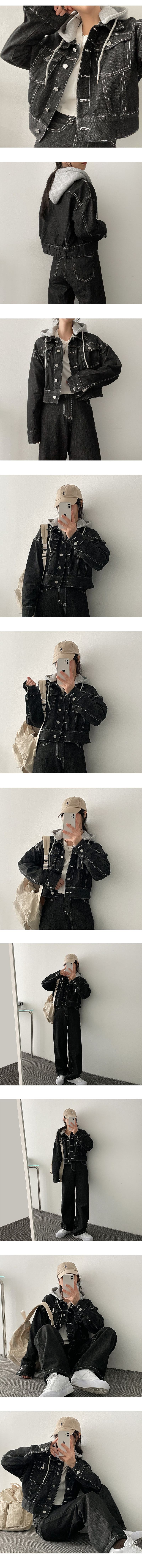 Fleece Stitch Saint Denim Cropped Jacket