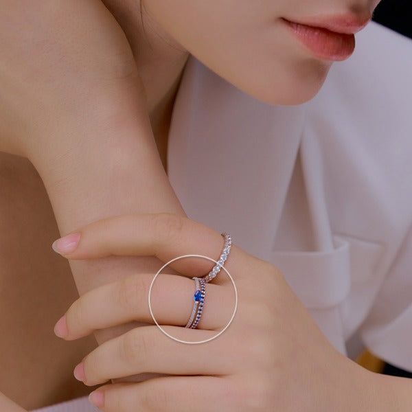 MACIER（マシール）の「サファイア ウォーター ドロップ リング（アクセサリー）」