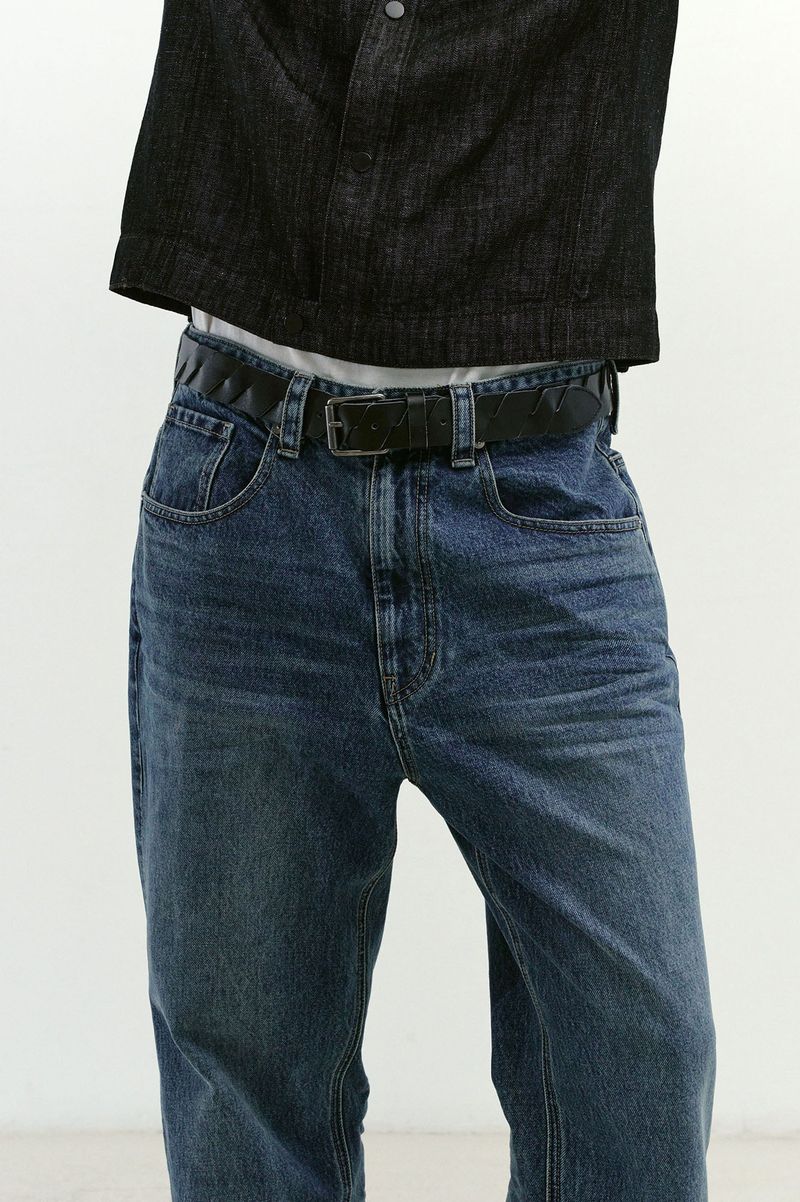 Cut-Off Full Grain Leather Belt (Black)