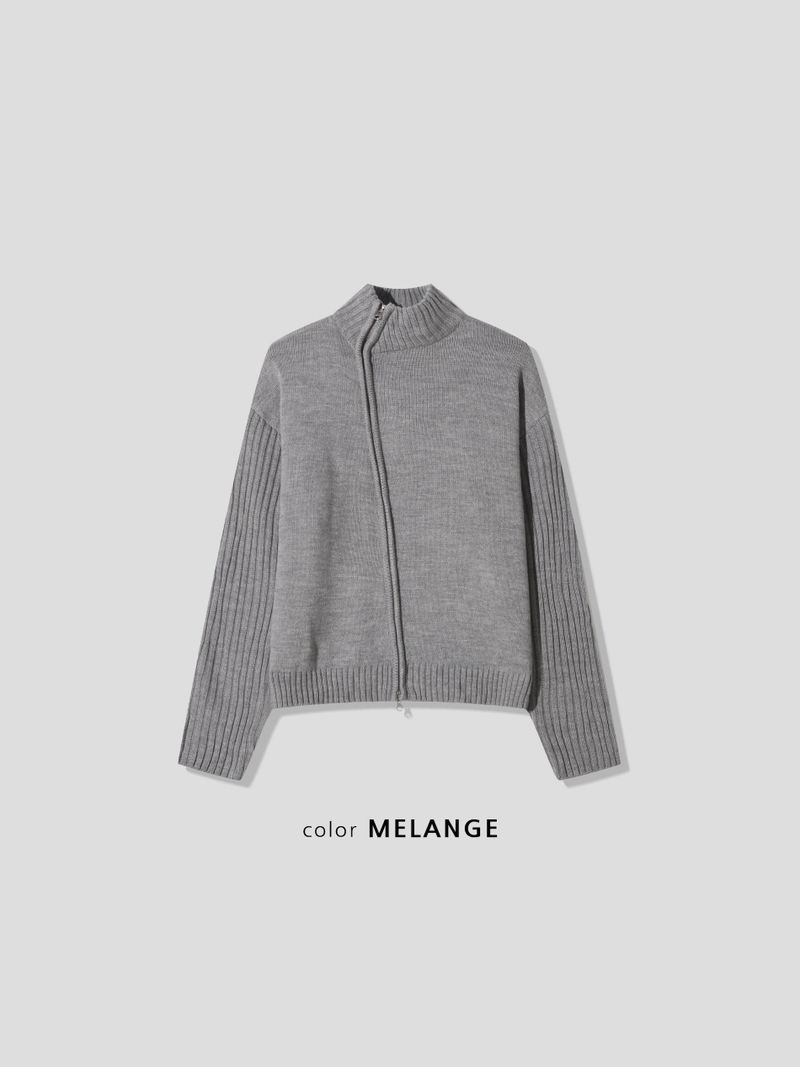 Legacy Diagonal Knit Zip-Up 4C