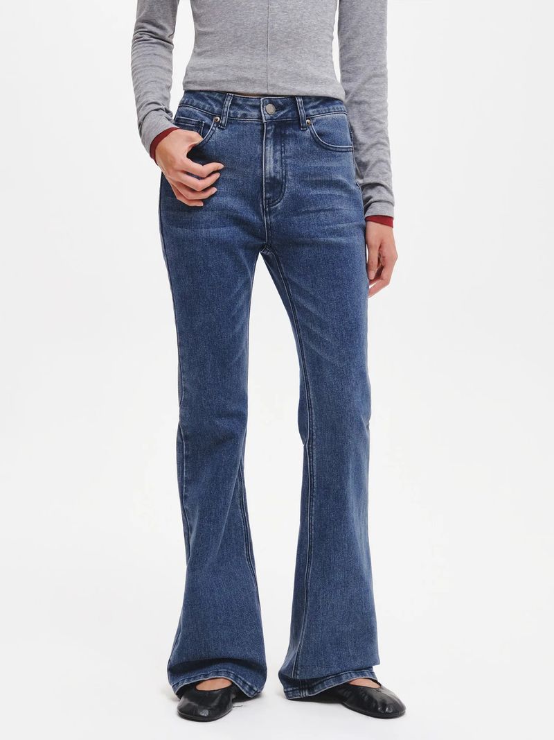 BOOTCUT WASHING DENIM PANTS