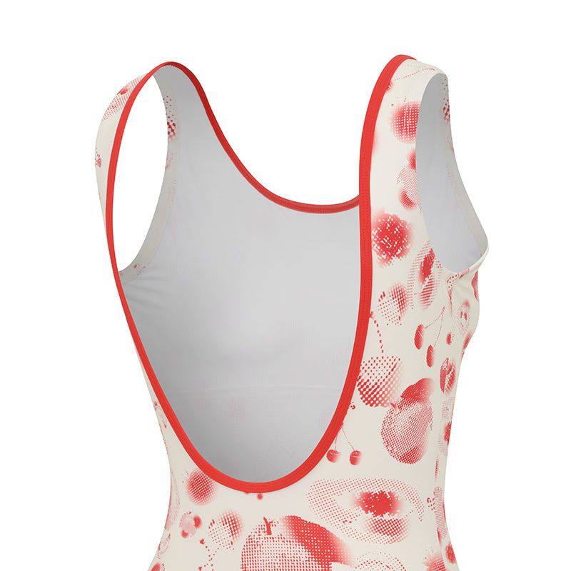CHERRY PATTERN ONE PIECE SWIMSUIT [RED]
