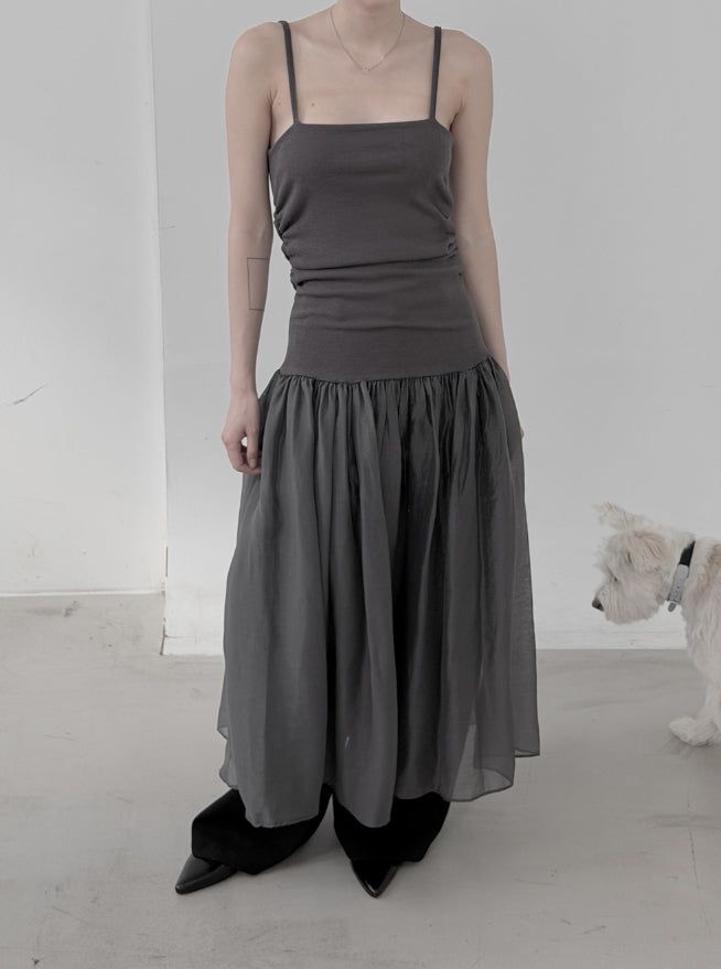 Melt Mix Chiffon Strap One Piece