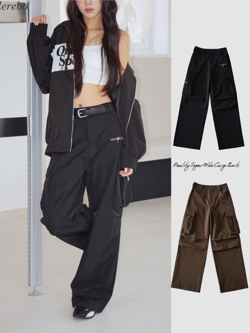 Reality Zipper Wide Cargo Pants