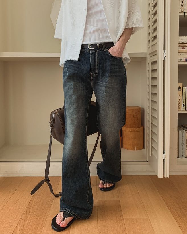 Nikki Washed Flare Denim Pants