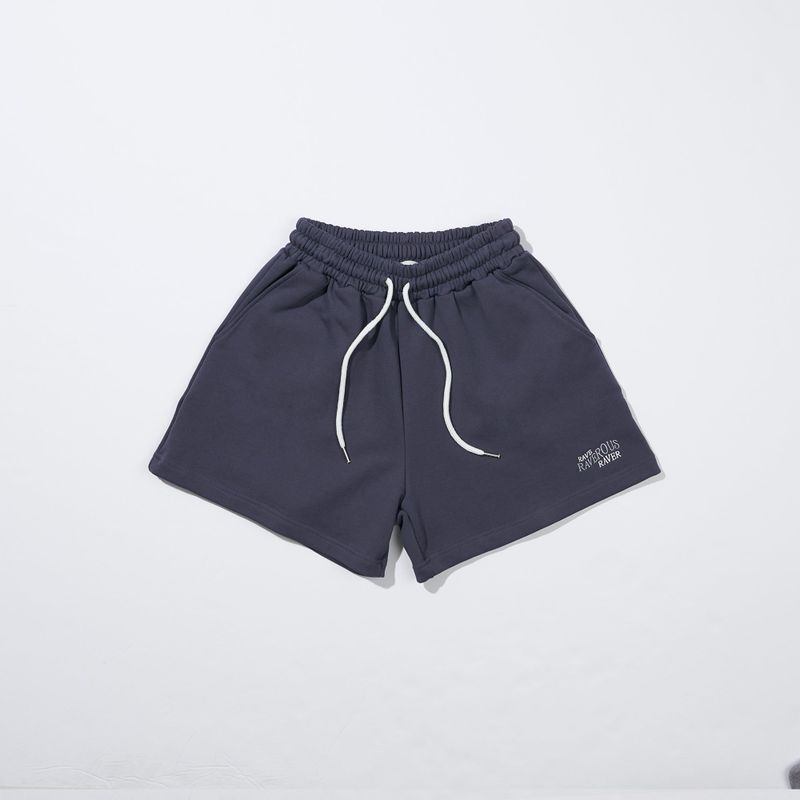 Wave Logo Zurry Half Pants Charcoal