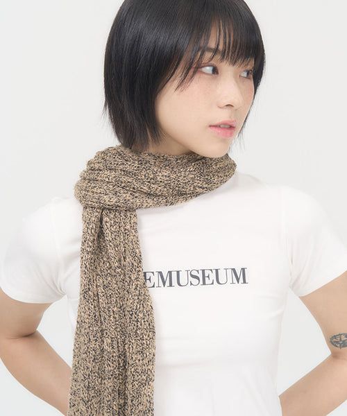 ZIZEMUSEUM(ジゼミュージアム)の「MIX KNIT MUFFLER (BEIGE)(Fashion Accessories)」