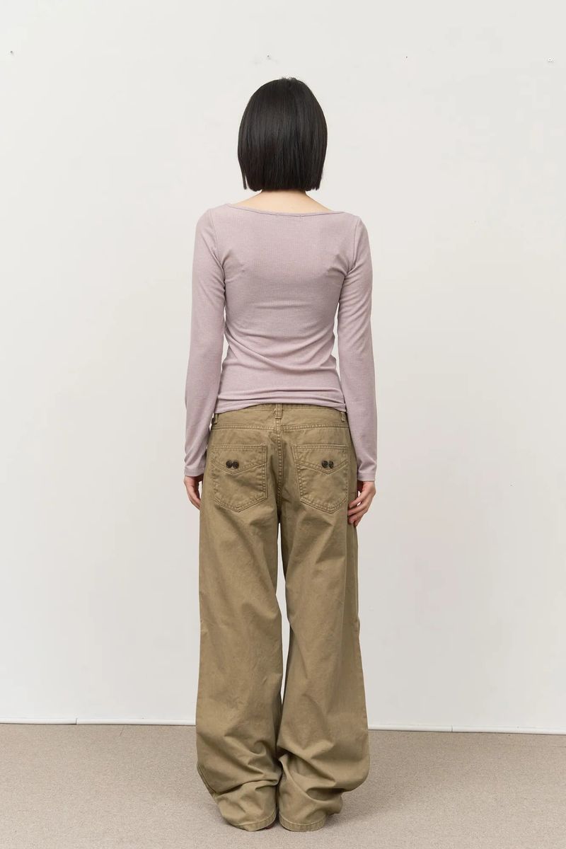 Mist Dyeing Button Pants