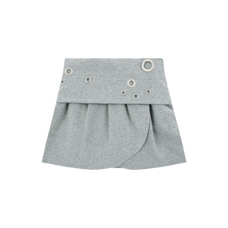Eyelet 2 - Way Wrap Skirt - Gray