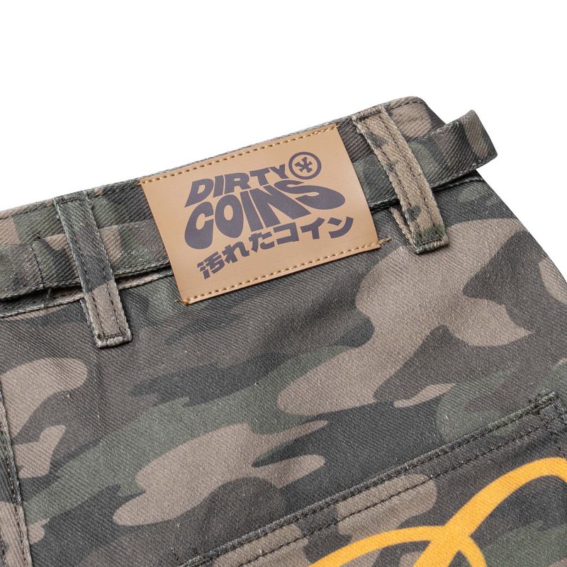 DirtyCoins Drawstring Camo Denim Cargo Pants