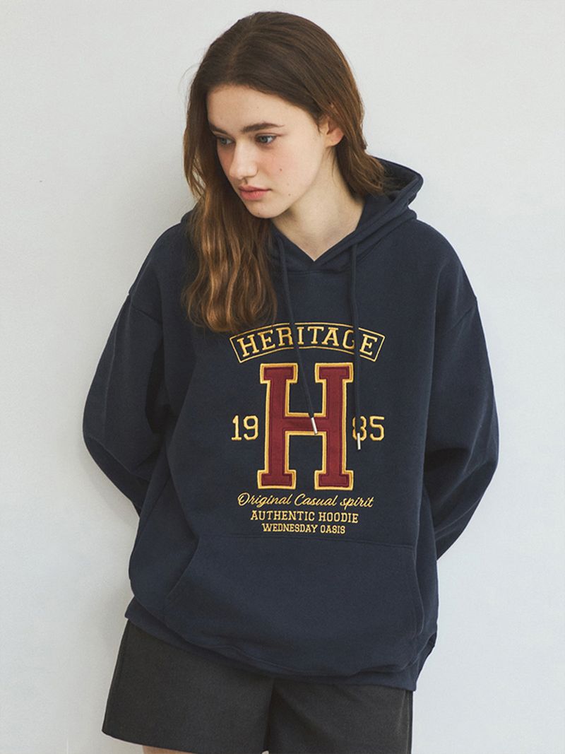 Heritage Overfit Hooded Sweatshirt_Navy