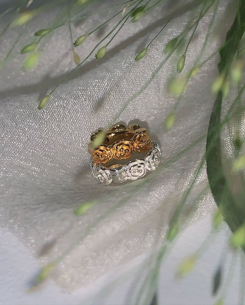  (silver925) ミニローズワンタッチピアス *gold