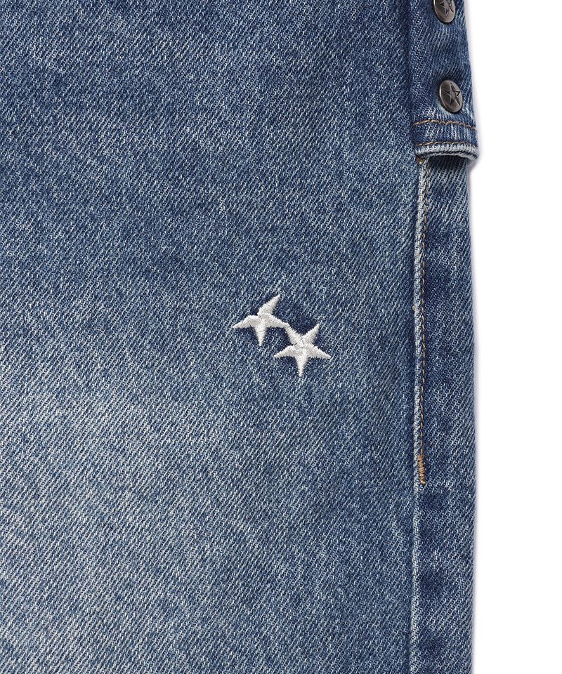 CINCH BACK CURVED DENIM PANTS BLUE(CV2GFFD110A)