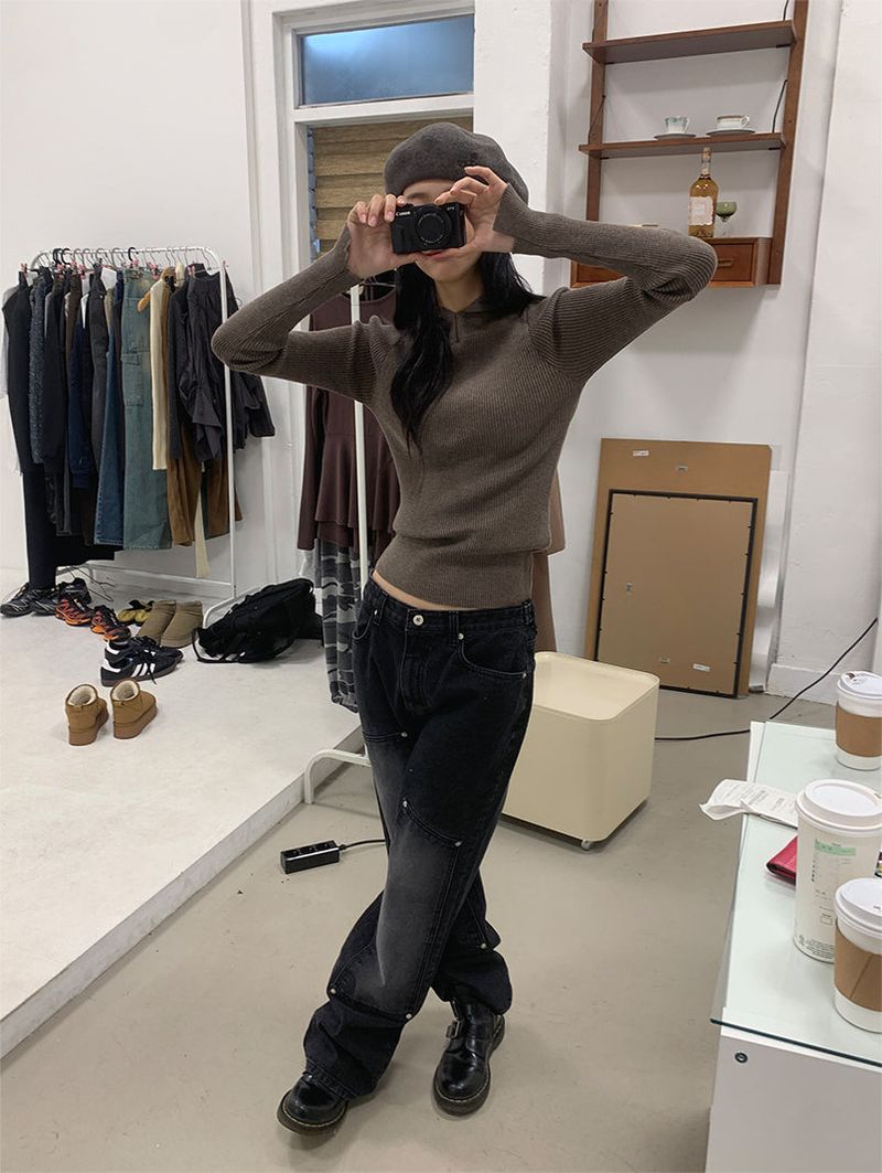 KATE HOODIE KNIT (2COLOR)