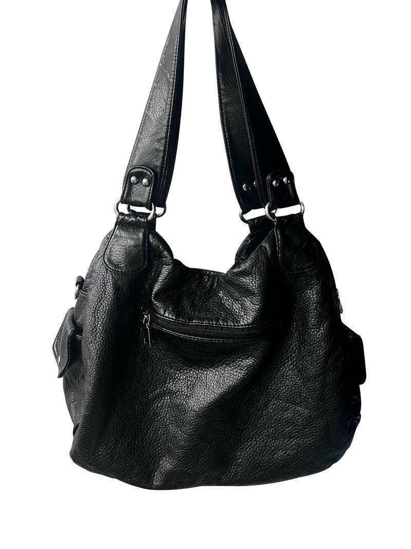 vintage husky leather shoulder bag