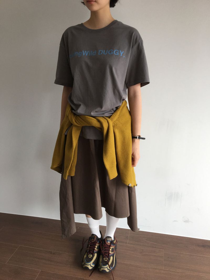  YWD LOGO T-SHIRTS_CHARCOAL