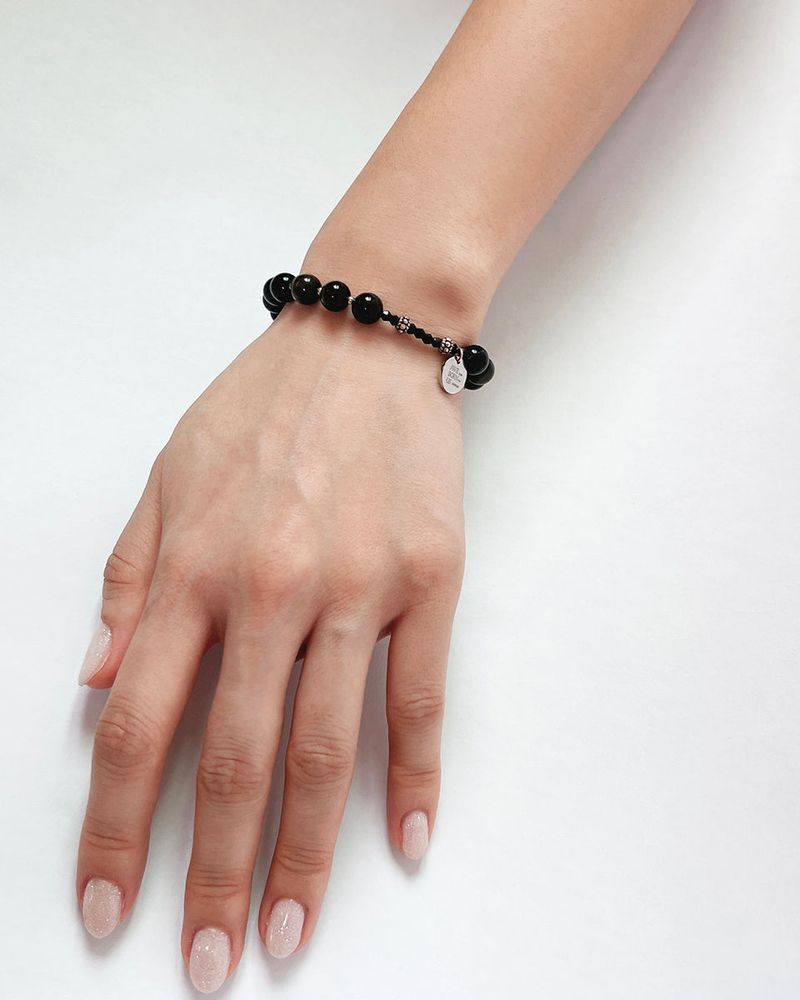 GEM STONE OBSIDIAN BRACELET