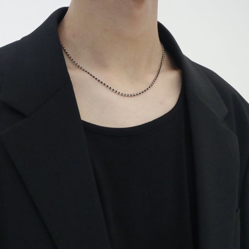 men's necklace beaded chain_CLEF FINGERBOARD NEC