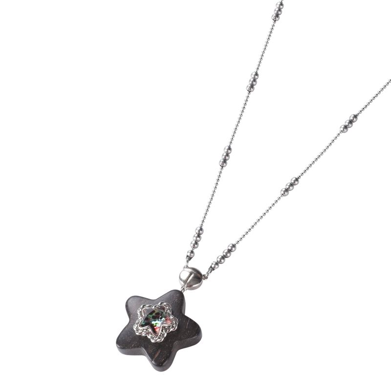 STAR LEOPARD EBONY NECKLACE