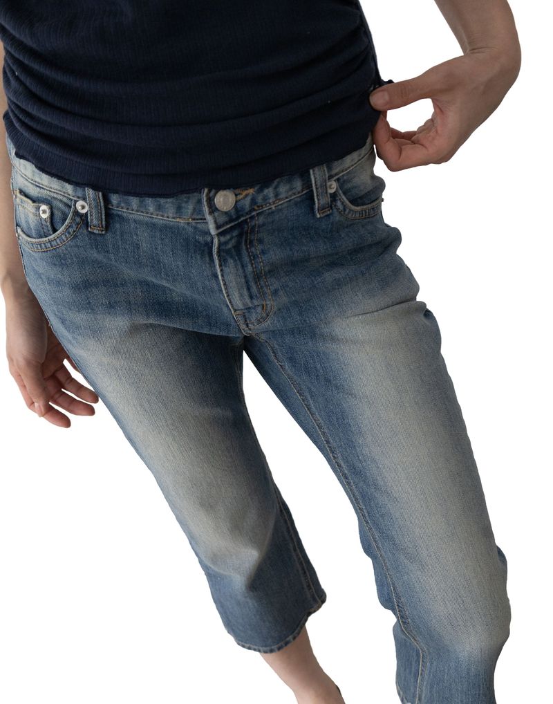 Vintage Capri Denim Pants (low-rise)