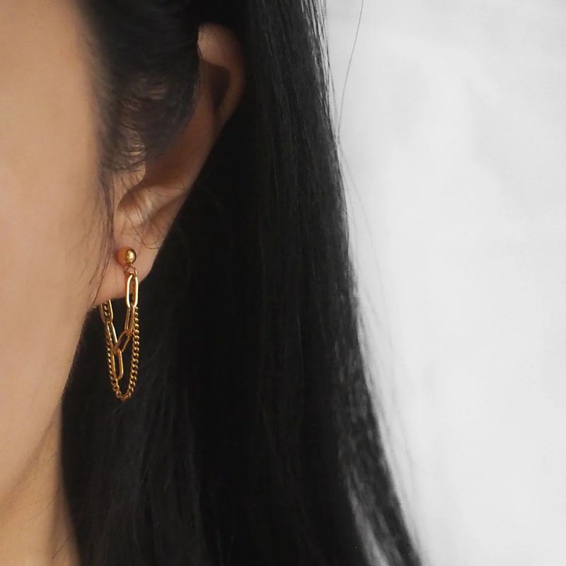 ジュールズチェーンドロップピアス
