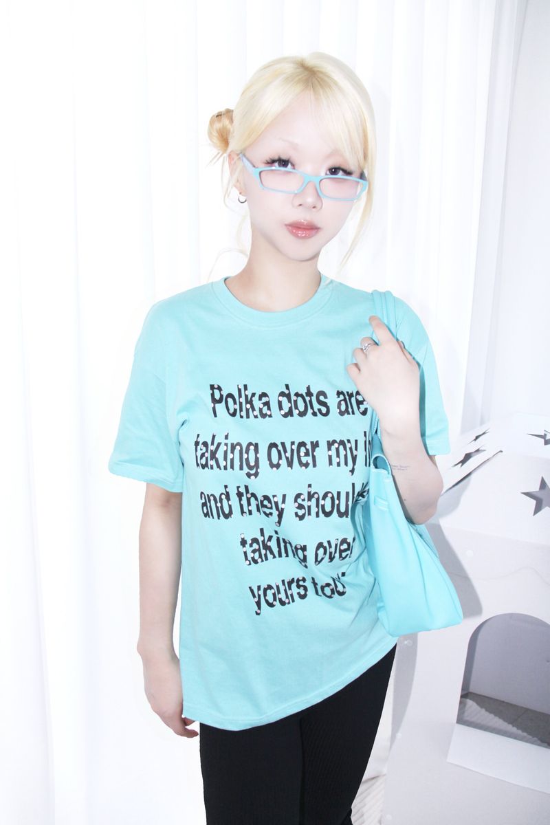 DOT LETTERING SHORT SLEEVE T-SHIRT 
