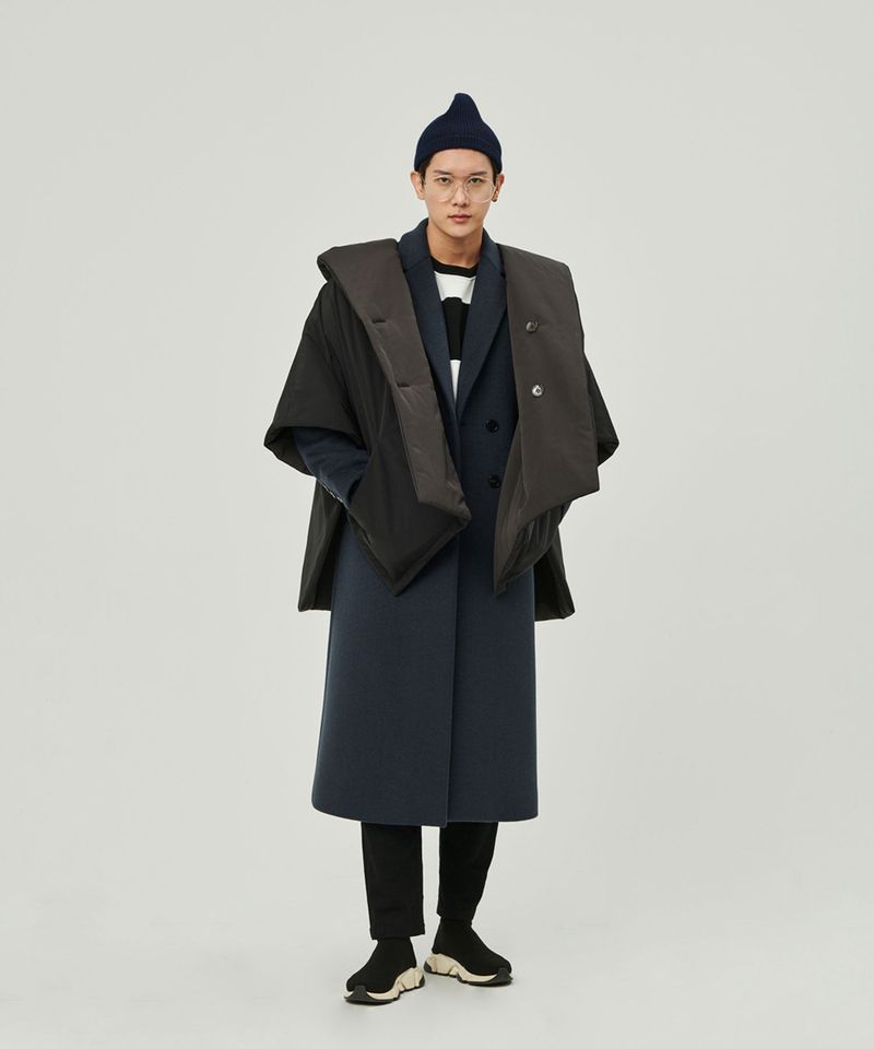 リバーシブルパディングショール