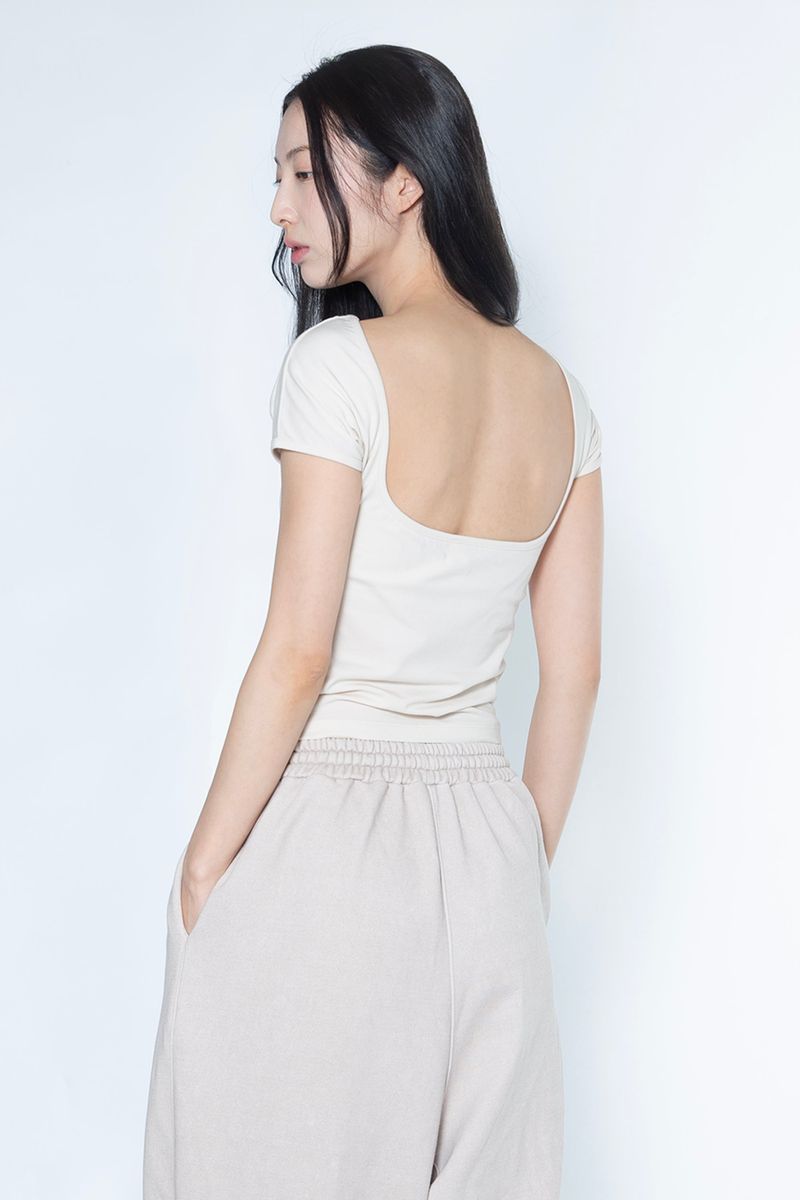 Round Back Tank Top (Ivory)