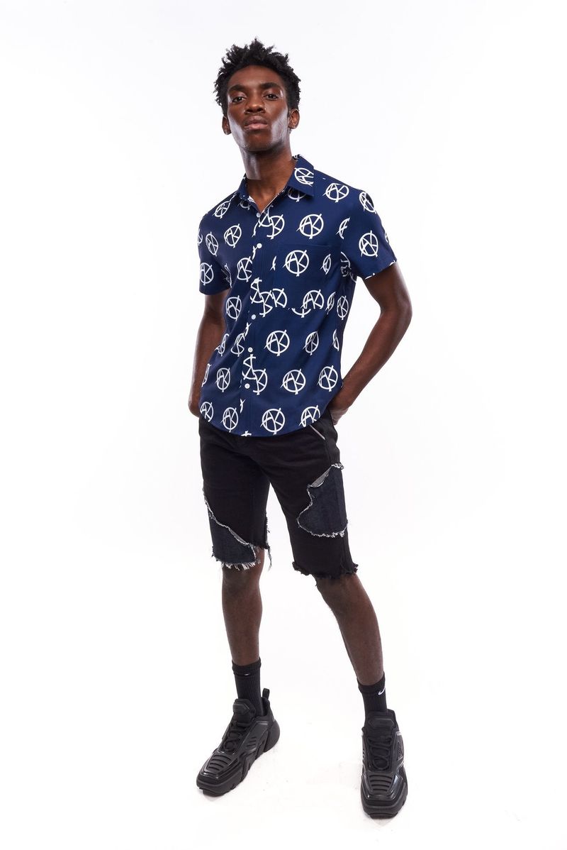 ANARCHY DESTROYED DENIM SHORTS