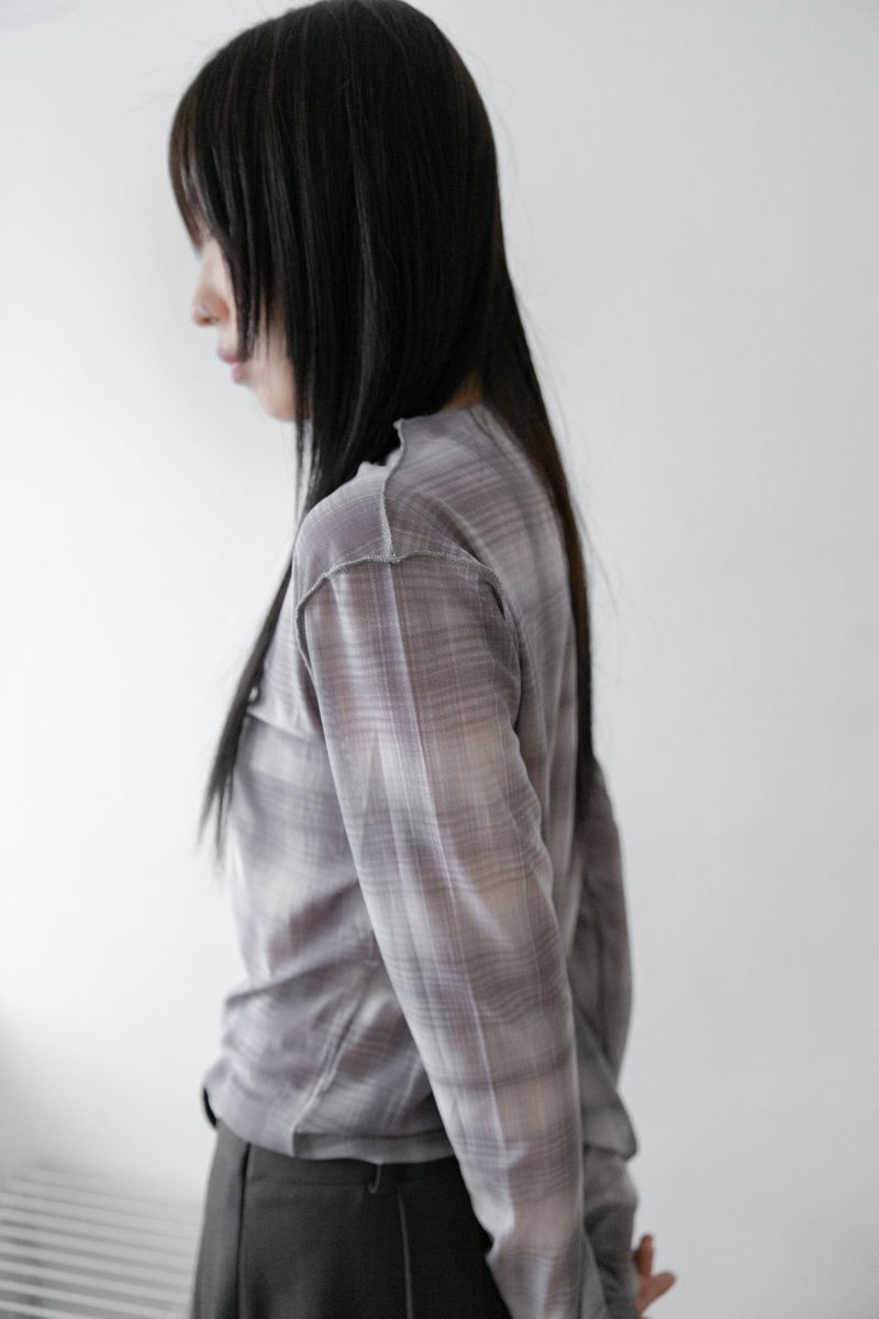 check overlock top(2colors)