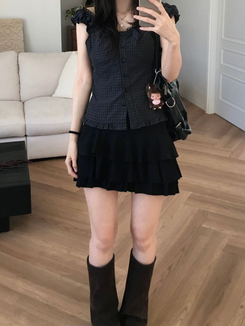Roman Cancan mini skirt (2 colors)