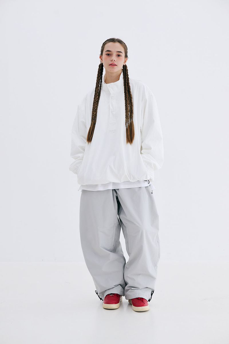 BSRABBIT(ビエスラビット)の「COMFORTABLE PULLOVER SNAP JACKET WHITE(Jackets/Outerwear)」