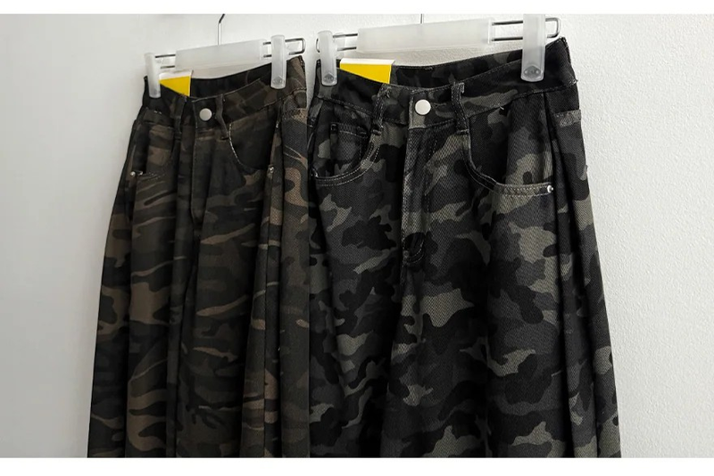 Culler Camo Side Pin Tuck Wide Pants