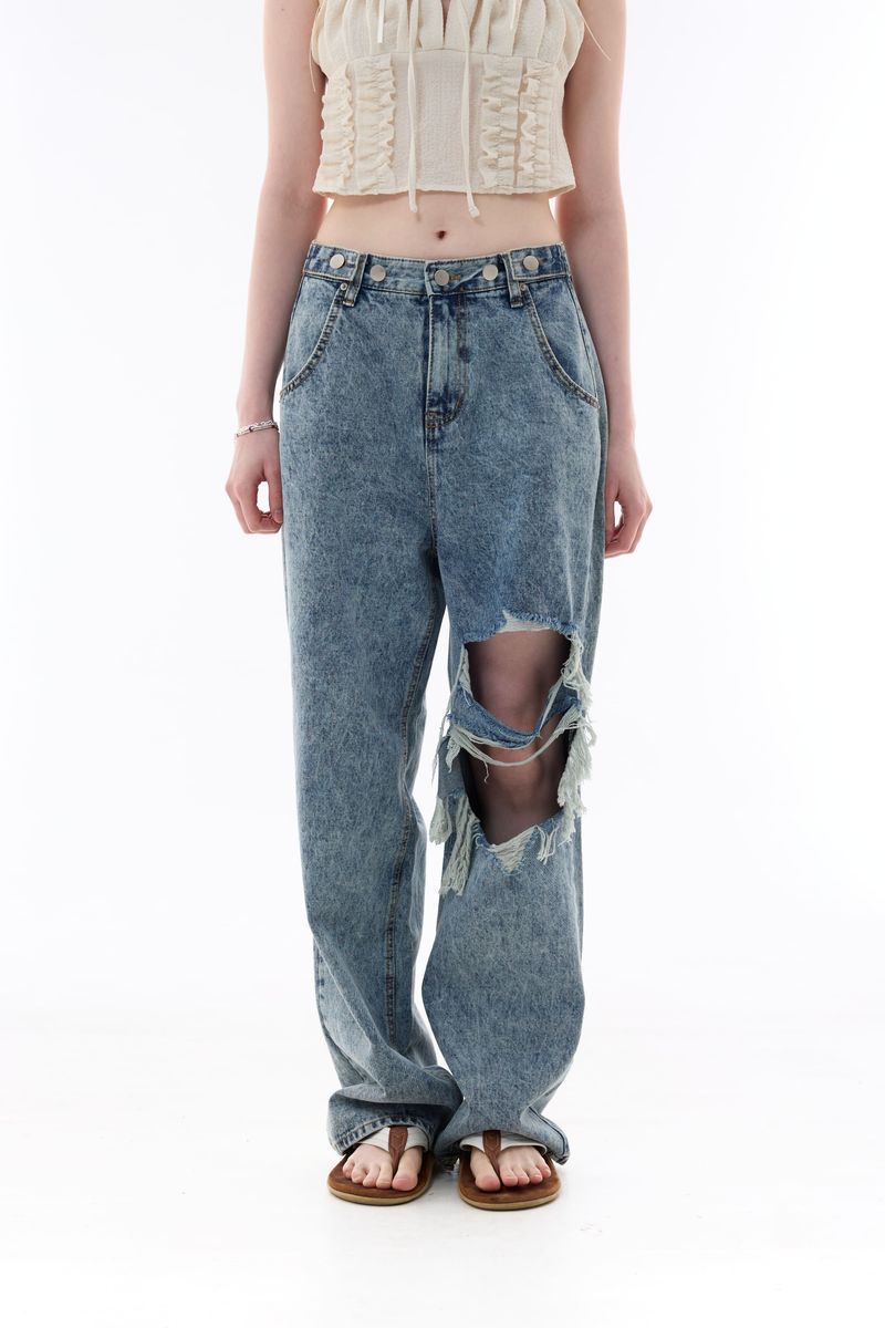 ARIKIM（アリキム）の「CHARMING DAMAGE WIDE DENIM PANTS（Pants）」