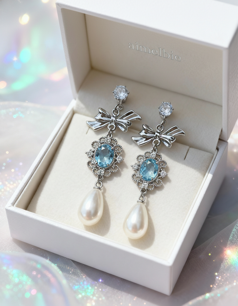 [IVE Wonyoung, Rei Earrings] Aqua Jewel Princess Earring - Fancy Version