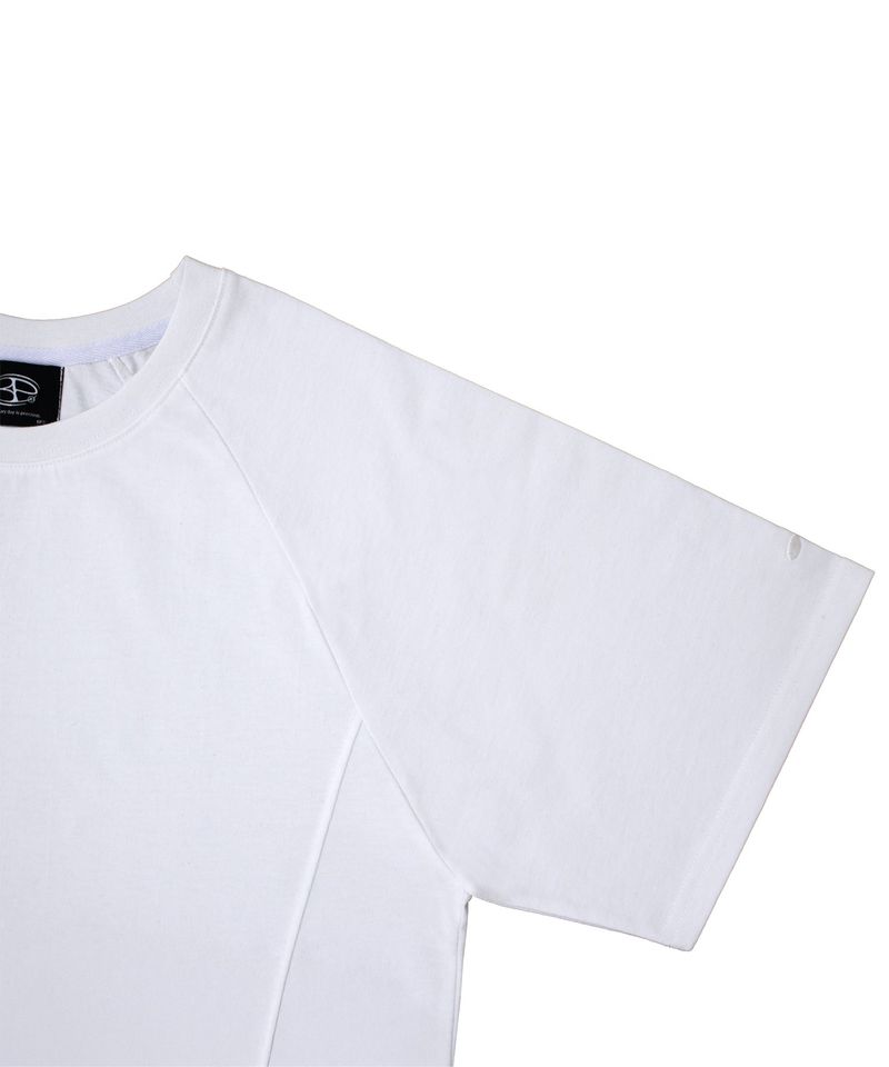 Side Panel Raglan Tee White