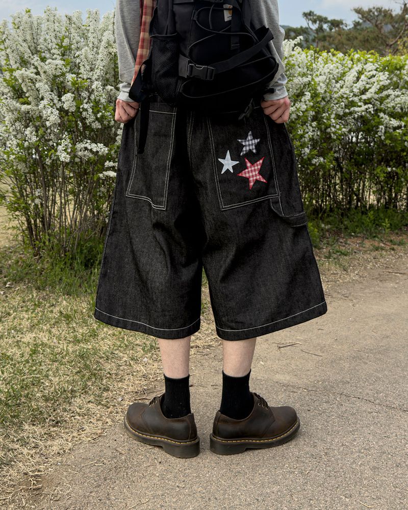 Stel Patch Bermuda Denim Pants